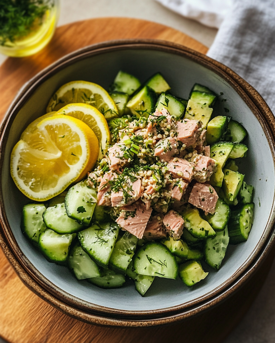 Hydrating Cucumber Avocado Tuna Salad