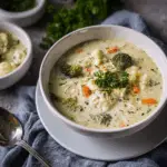 Creamy Broccoli Cauliflower Chicken Soup