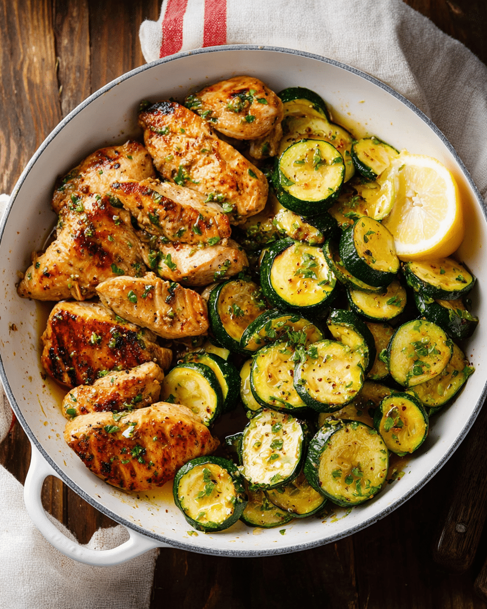 Garlic Asado Chicken with Sautéed Zucchini