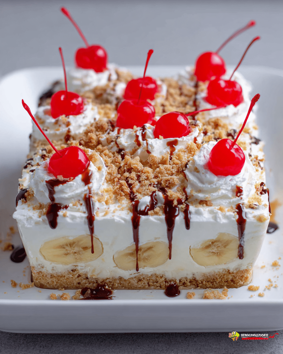 No-Bake Banana Split Cake