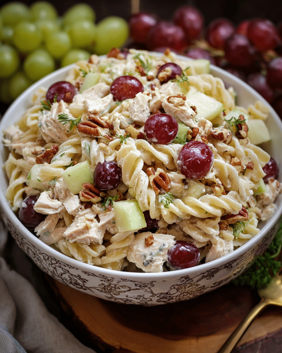 Waldorf Chicken Pasta Salad