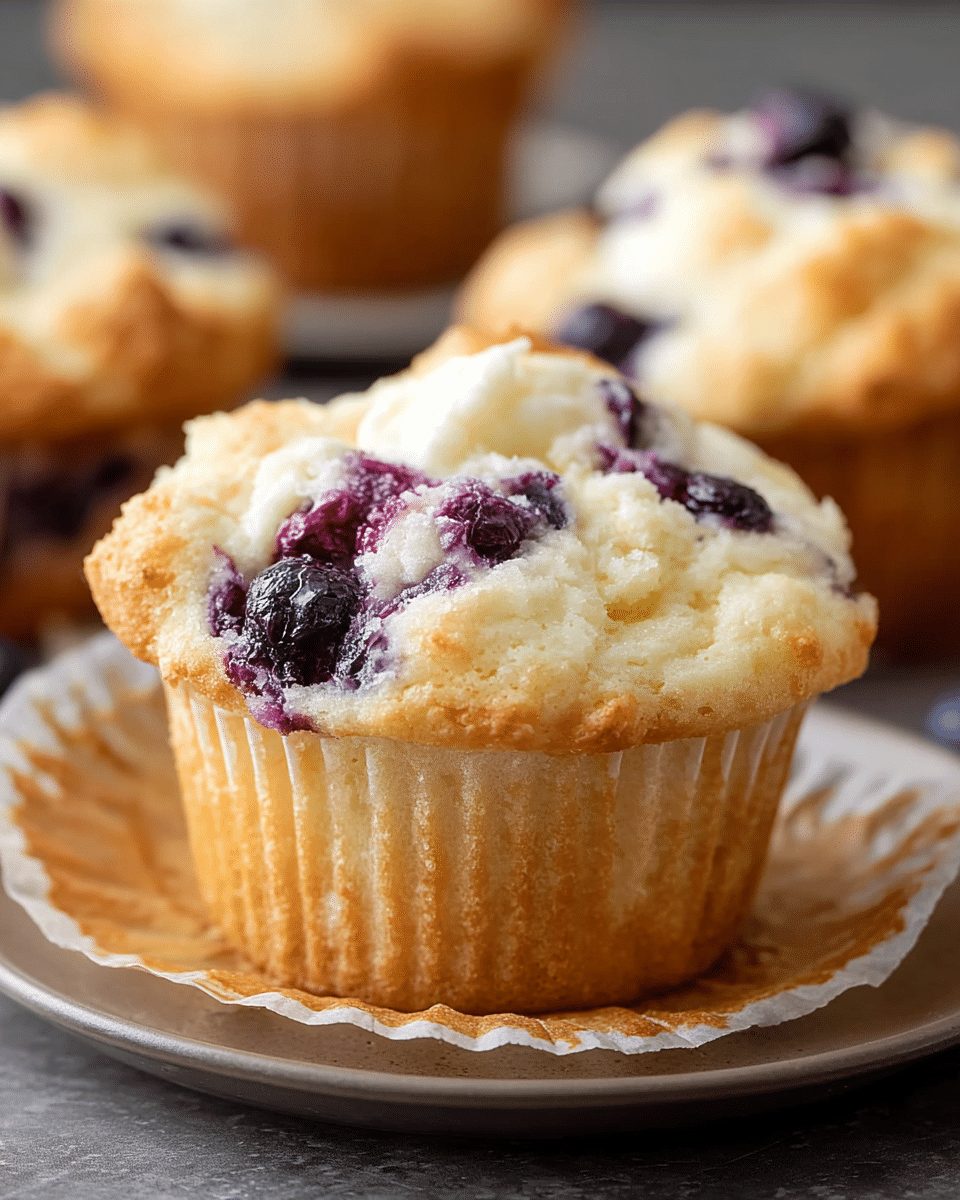 Huckleberry Cream Cheese Muffins