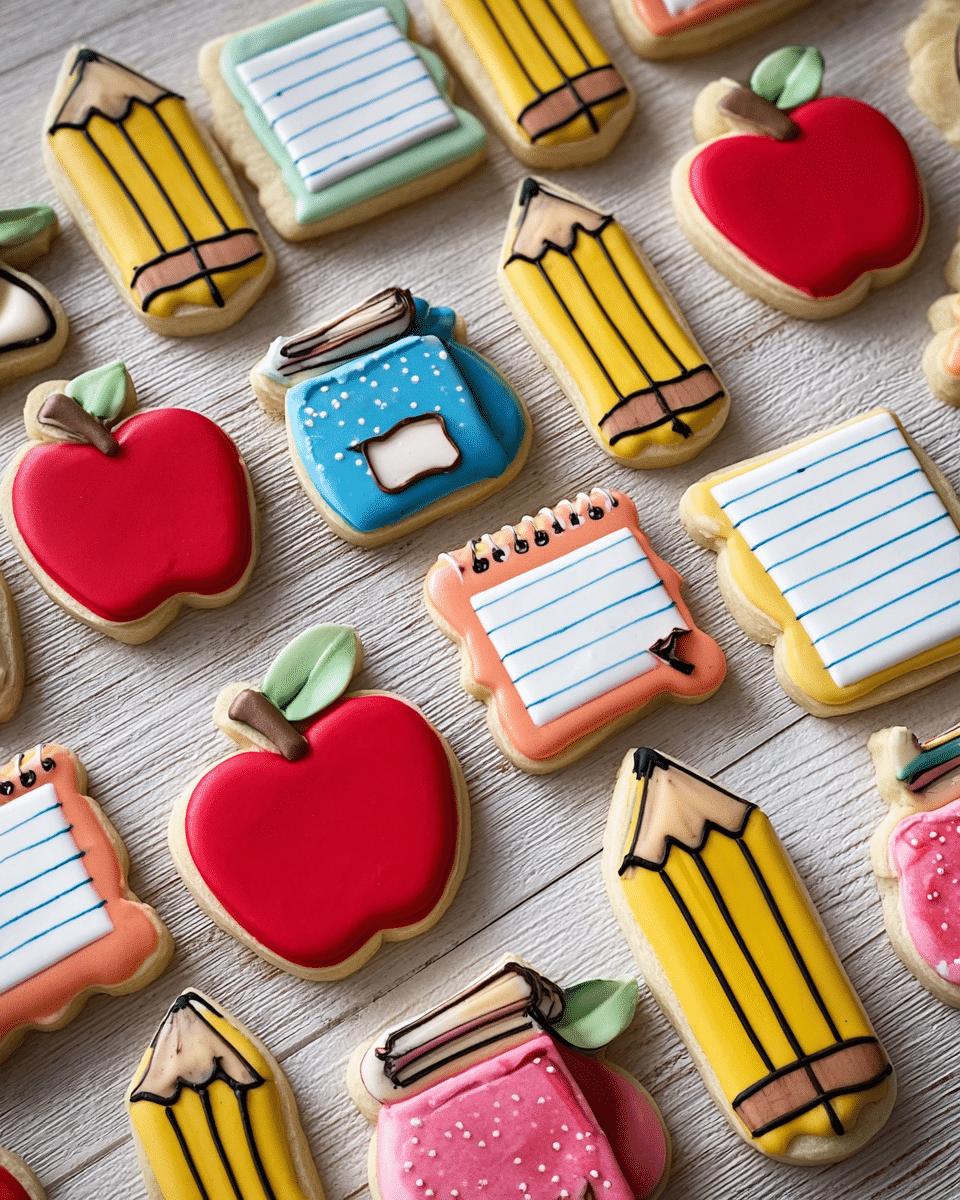 Back to School Royal Icing Sugar Cookies
