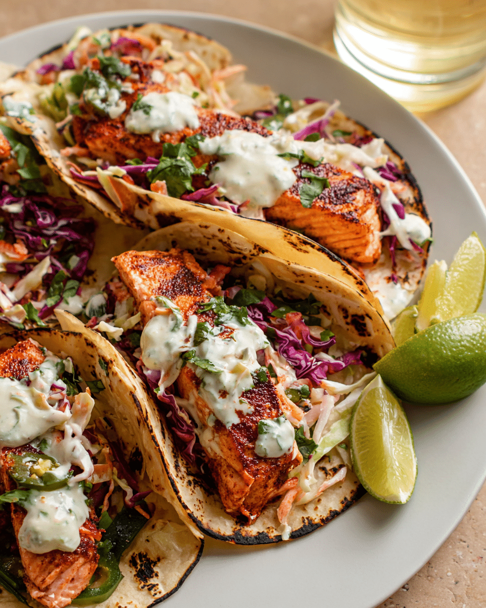 Blackened Salmon Tacos