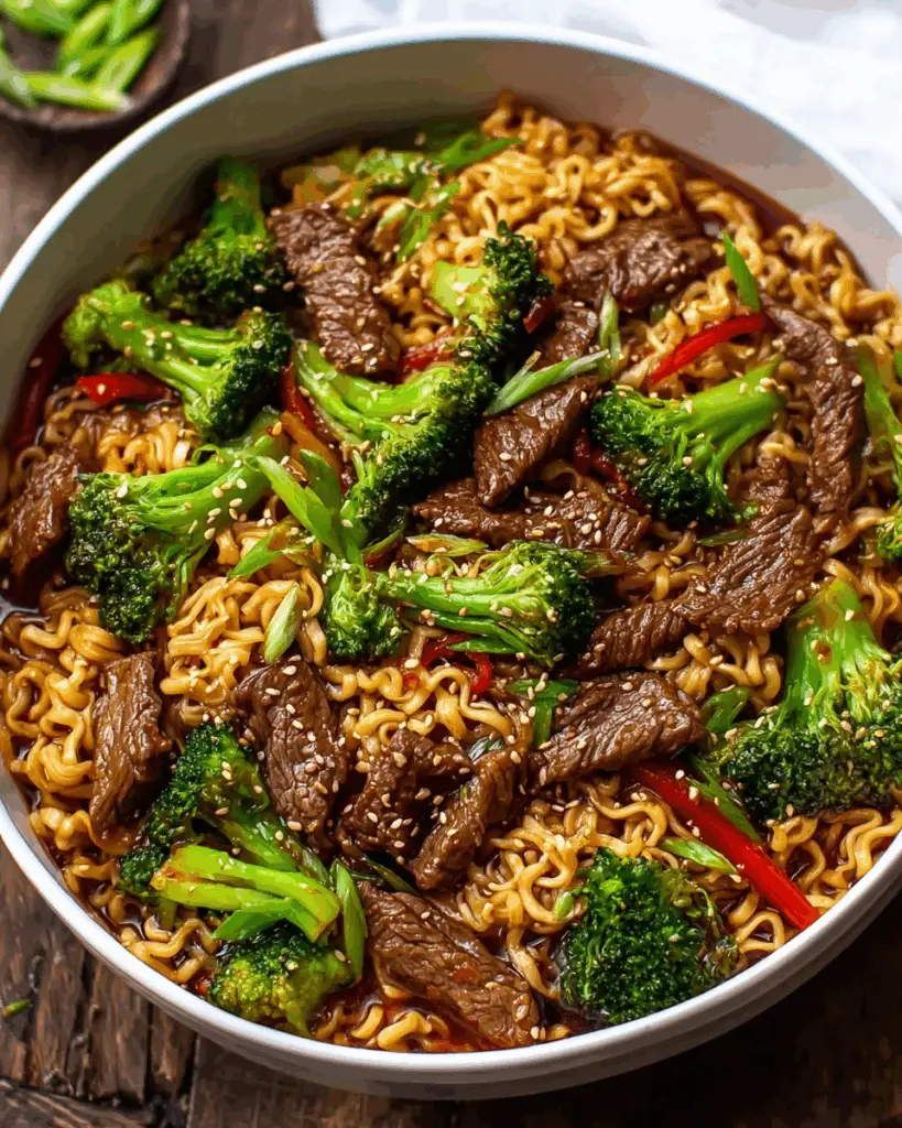 Beef and Broccoli Ramen Stir Fry