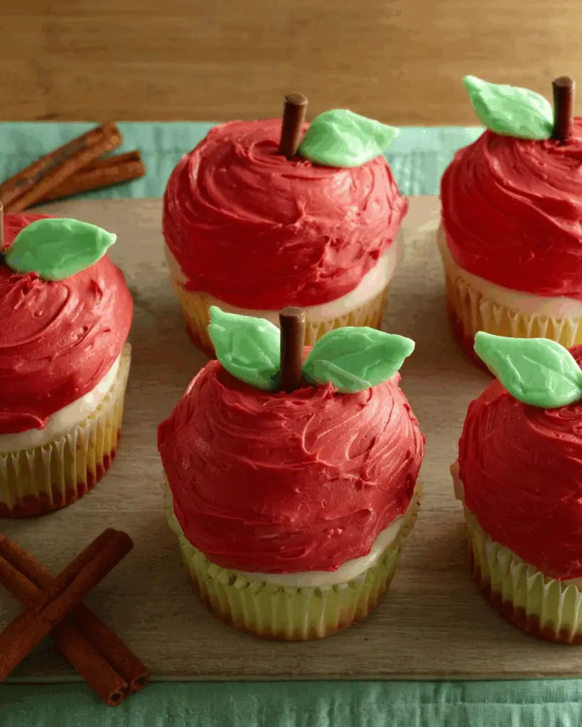 Apple-Shaped Cupcakes
