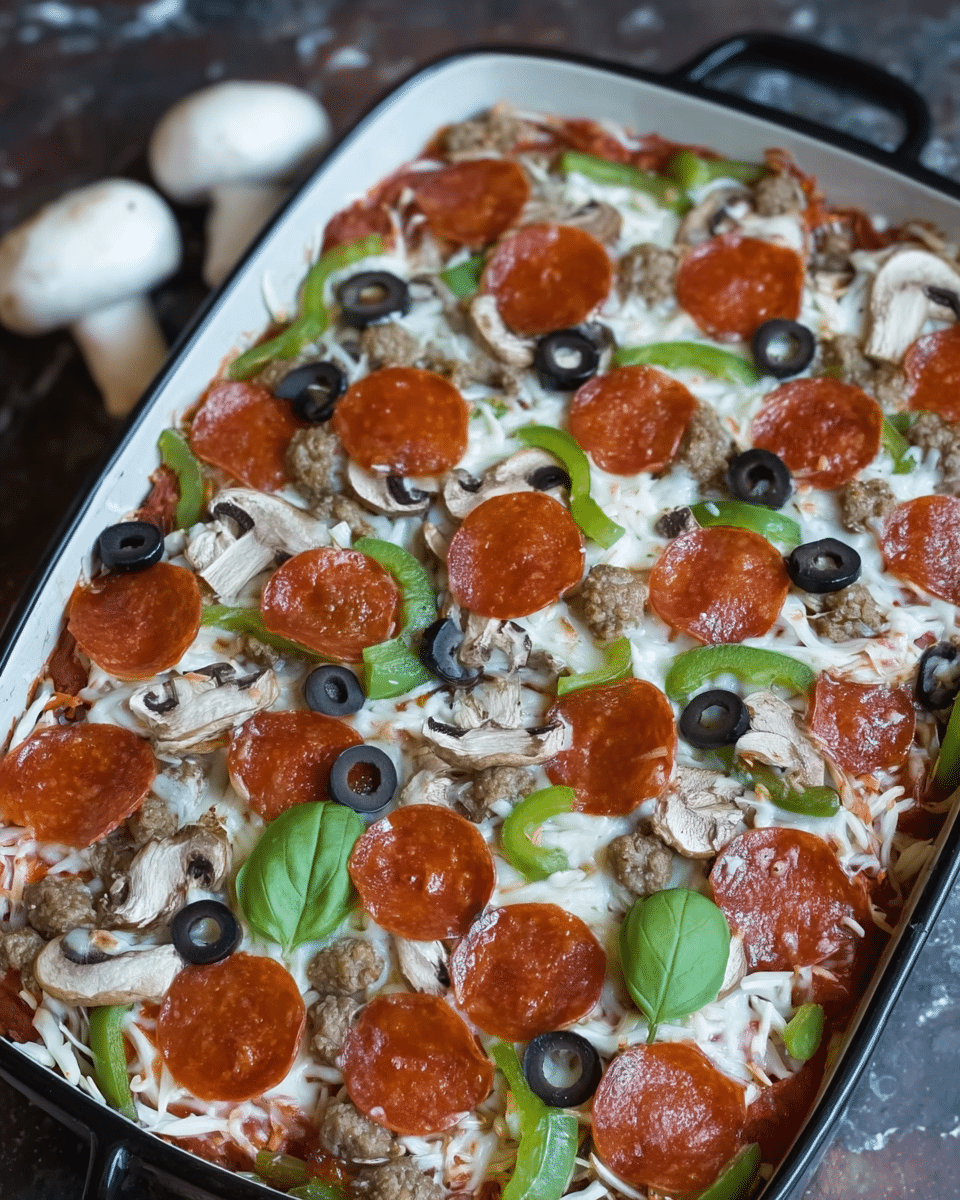 Low Carb Pizza Casserole