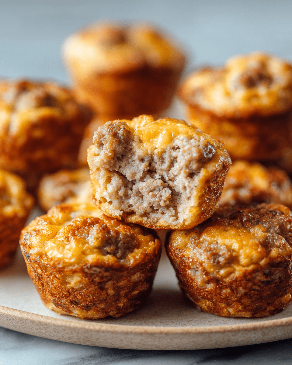 High-Protein Pancake Sausage Mini Muffins