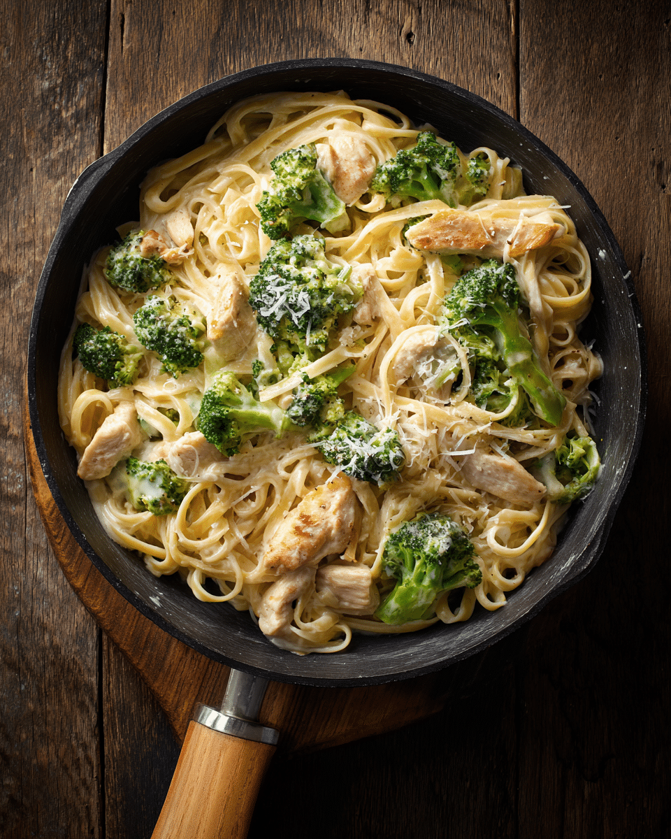 Skinny Chicken Broccoli Alfredo