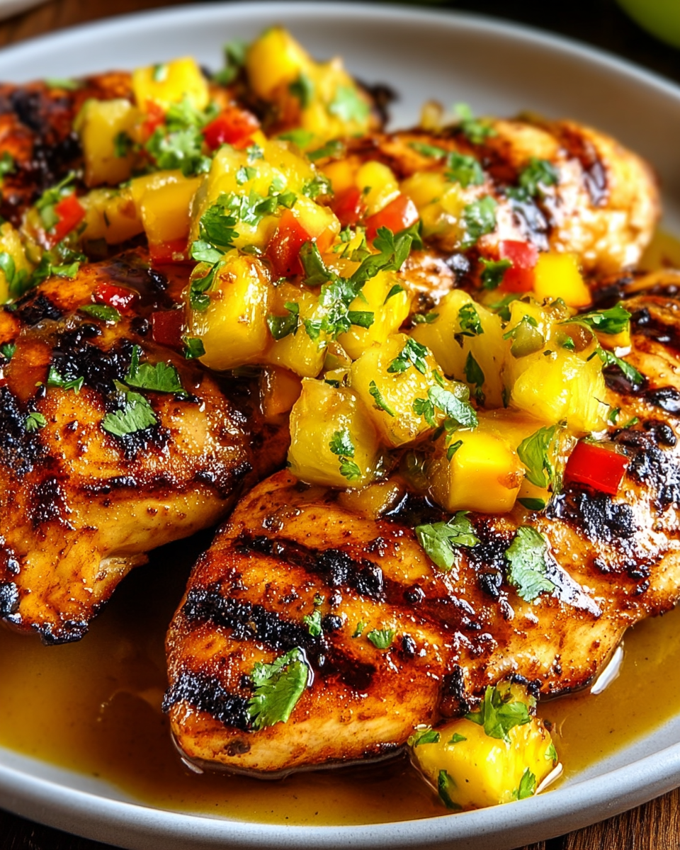 Grilled Mango Pineapple Chicken