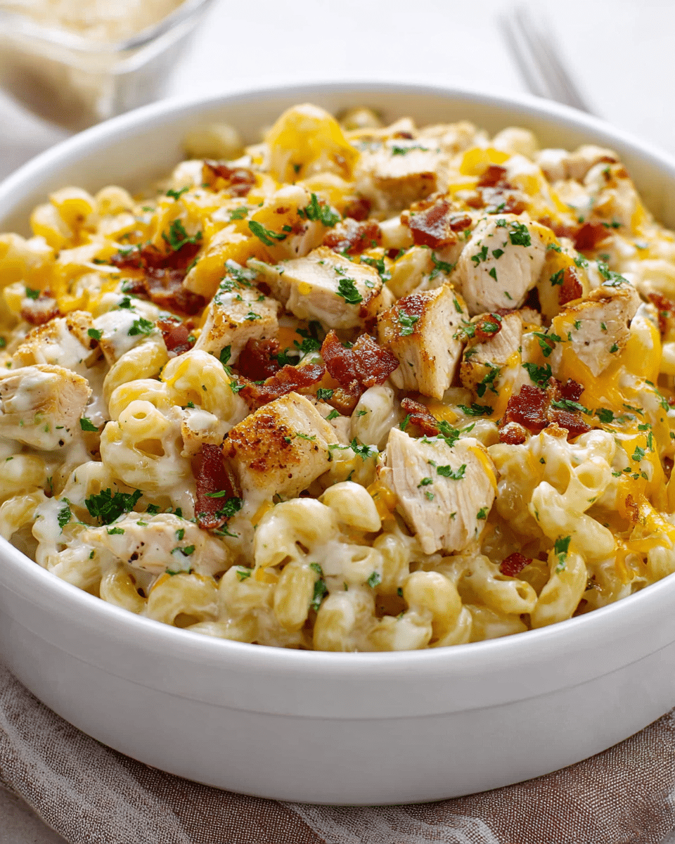Chicken Ranch Mac and Cheese Bake