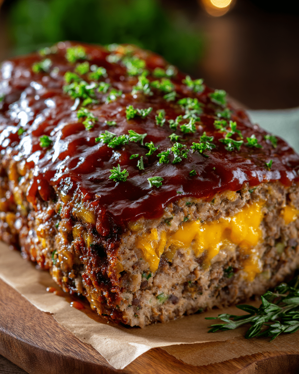 BBQ Cheddar Meatloaf
