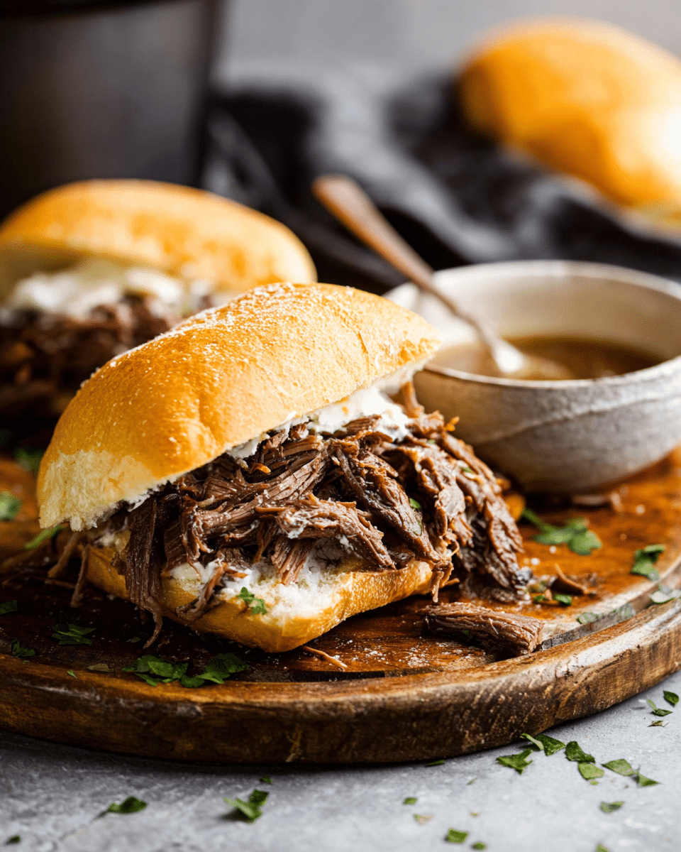 Slow Cooker Shredded Beef and Gravy