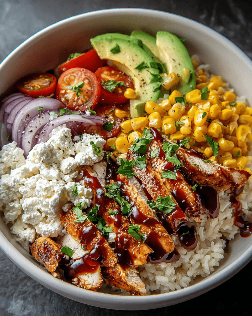 BBQ Chicken Cottage Cheese Bowl