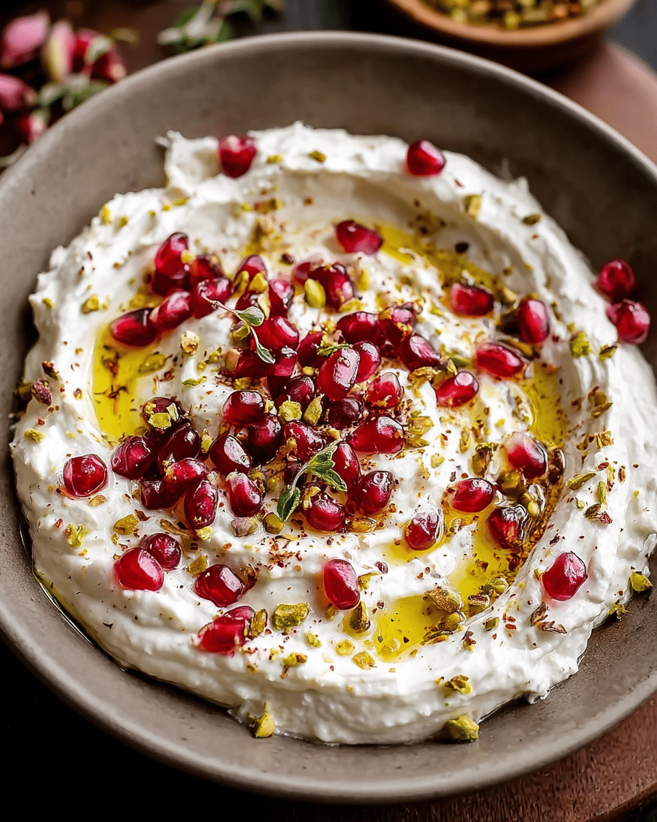 Pomegranate Pistachio Whipped Feta Dip