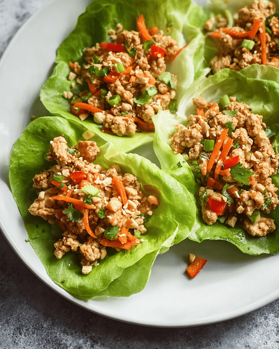 Thai Chicken Lettuce Wraps