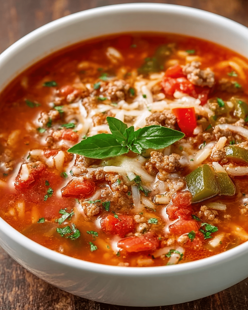 Slow Cooker Stuffed Pepper Soup