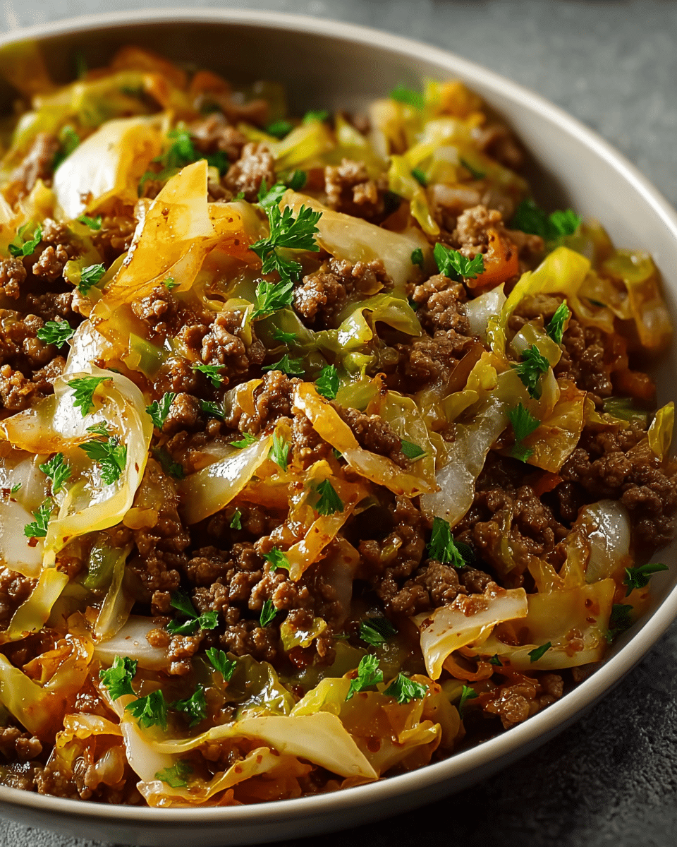Ground Beef and Cabbage Skillet