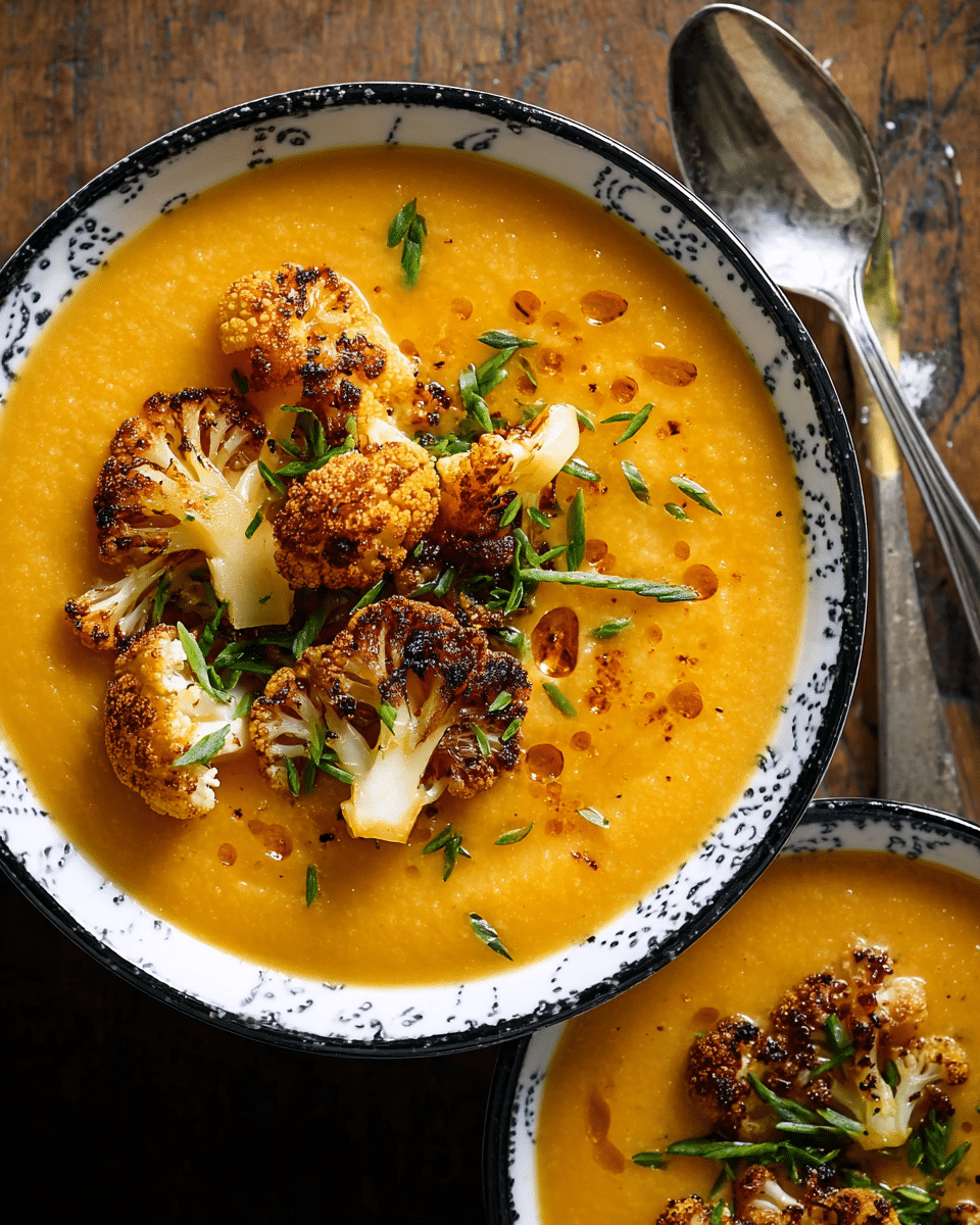 Butternut‑Sweet Potato Soup with Crispy Cauliflower Crumbles