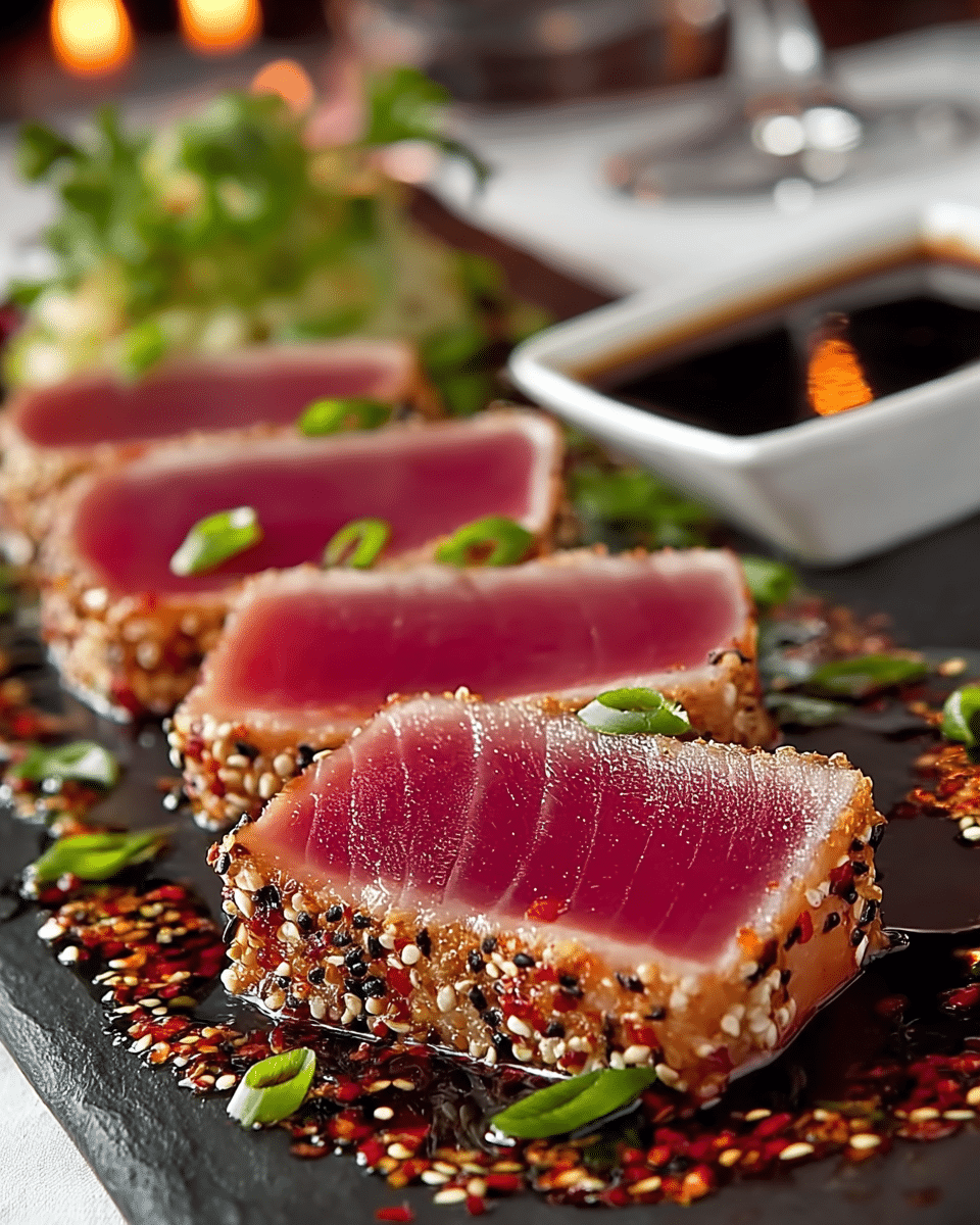 Seared Ahi Tuna with Citrus Soy Sauce