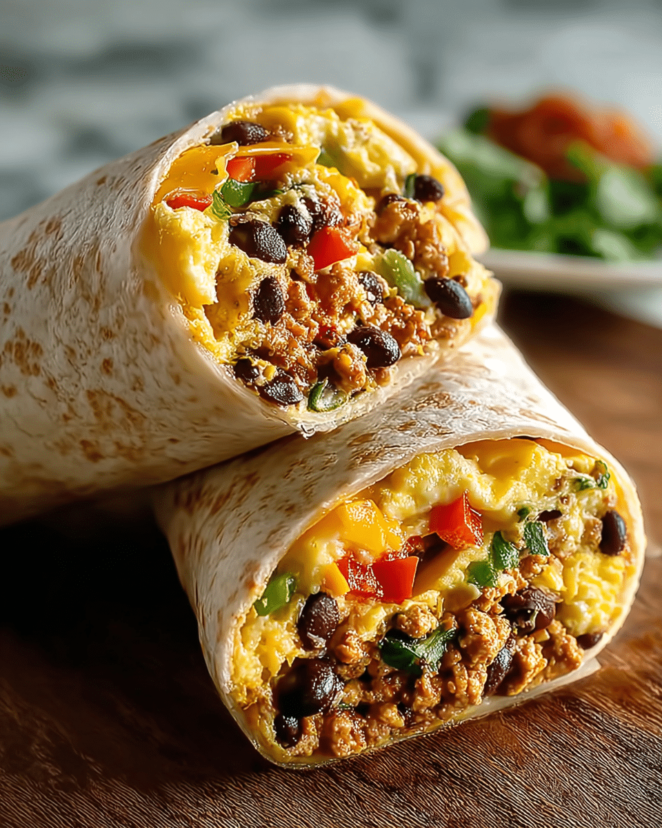 High Protein Breakfast Burritos
