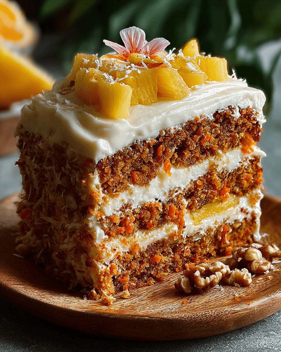 Hawaiian Carrot Pineapple Cake