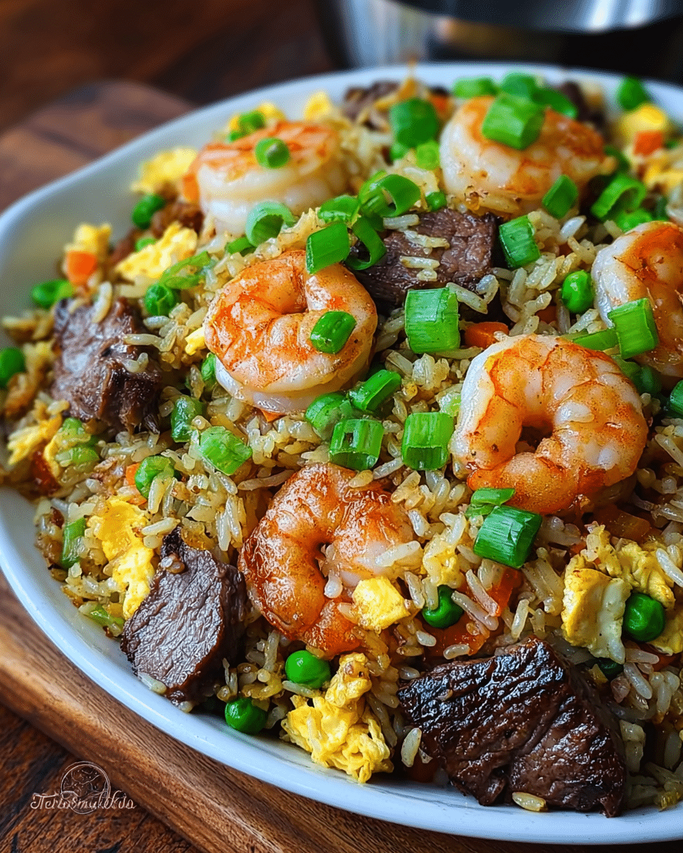 Shrimp and Steak Fried Rice