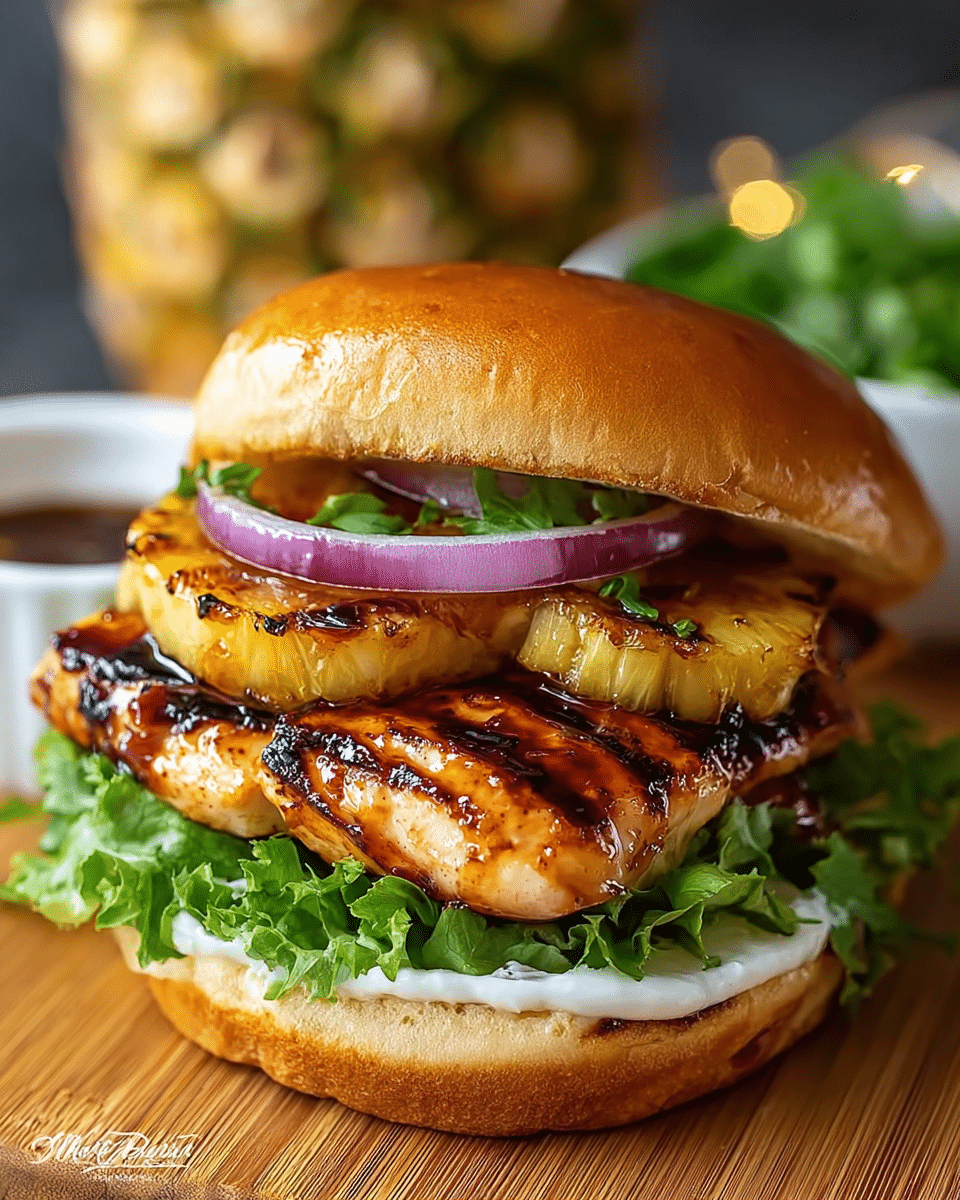 Grilled Hawaiian Chicken Sandwiches