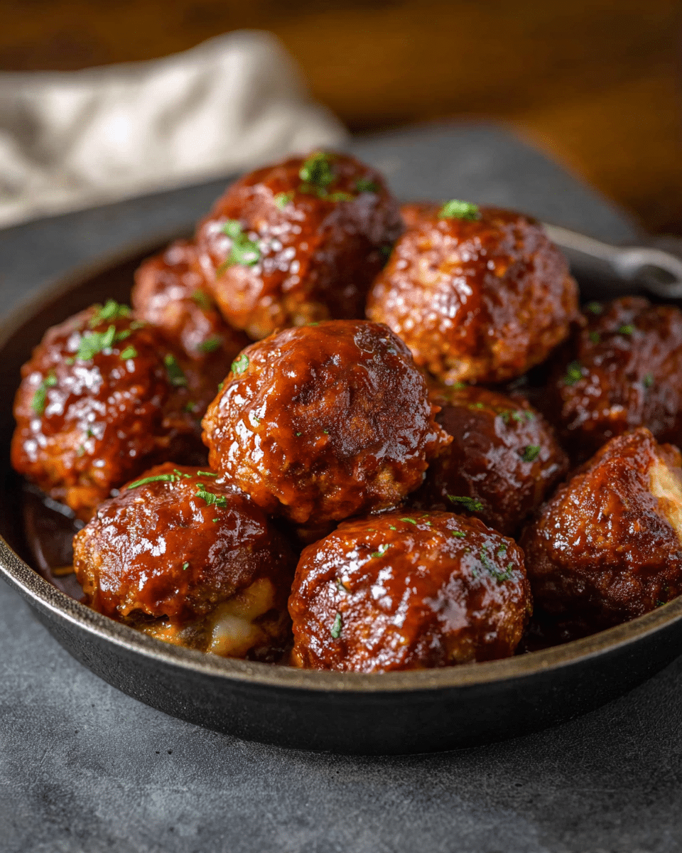 Smoked Stuffed BBQ Meatballs