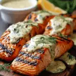 Grilled Salmon with Dijon Mustard Sauce