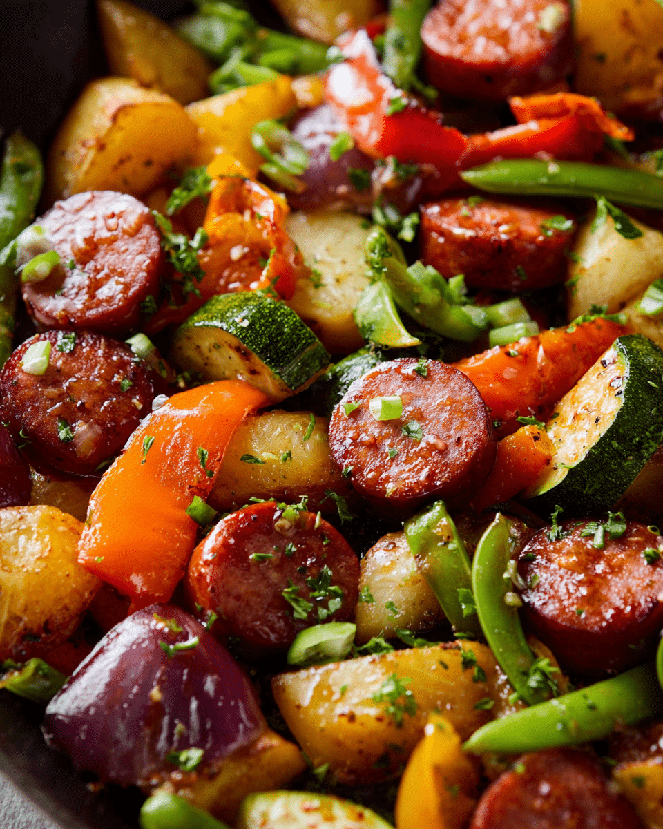 Honey Garlic Kielbasa Stir-Fry
