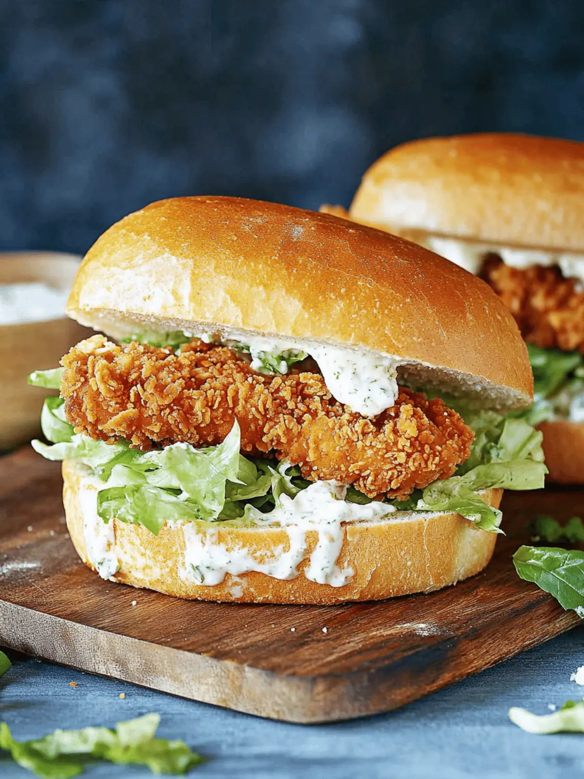 Crispy Chicken Caesar Sandwich