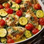 Mediterranean Chicken Zucchini Bake
