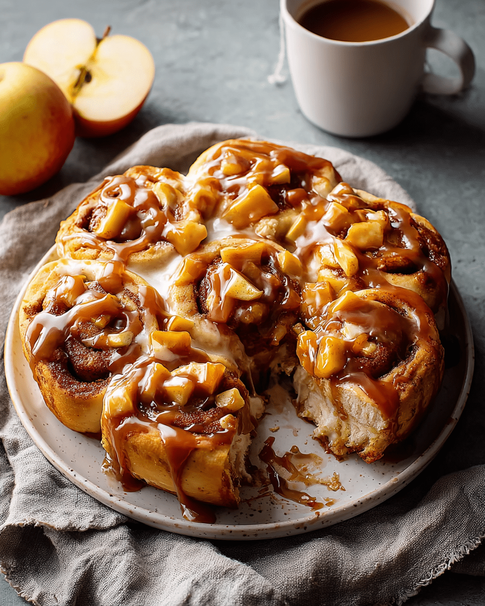 Caramel Apple Cinnamon Rolls