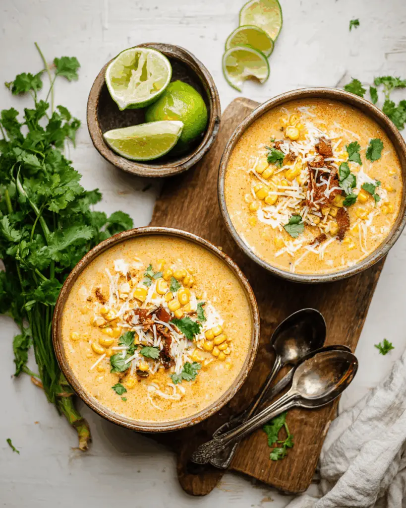 Slow Cooker Mexican Street Corn Soup