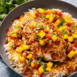 Mango Salsa Chicken and Rice