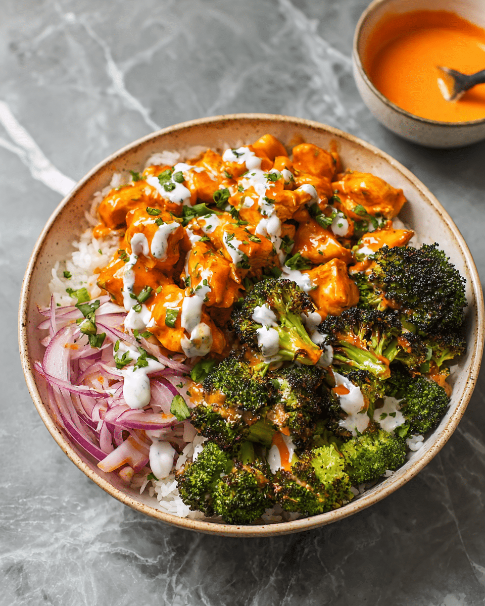 Buffalo Chicken Rice Bowl