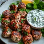 Greek Turkey Meatballs with Tzatziki