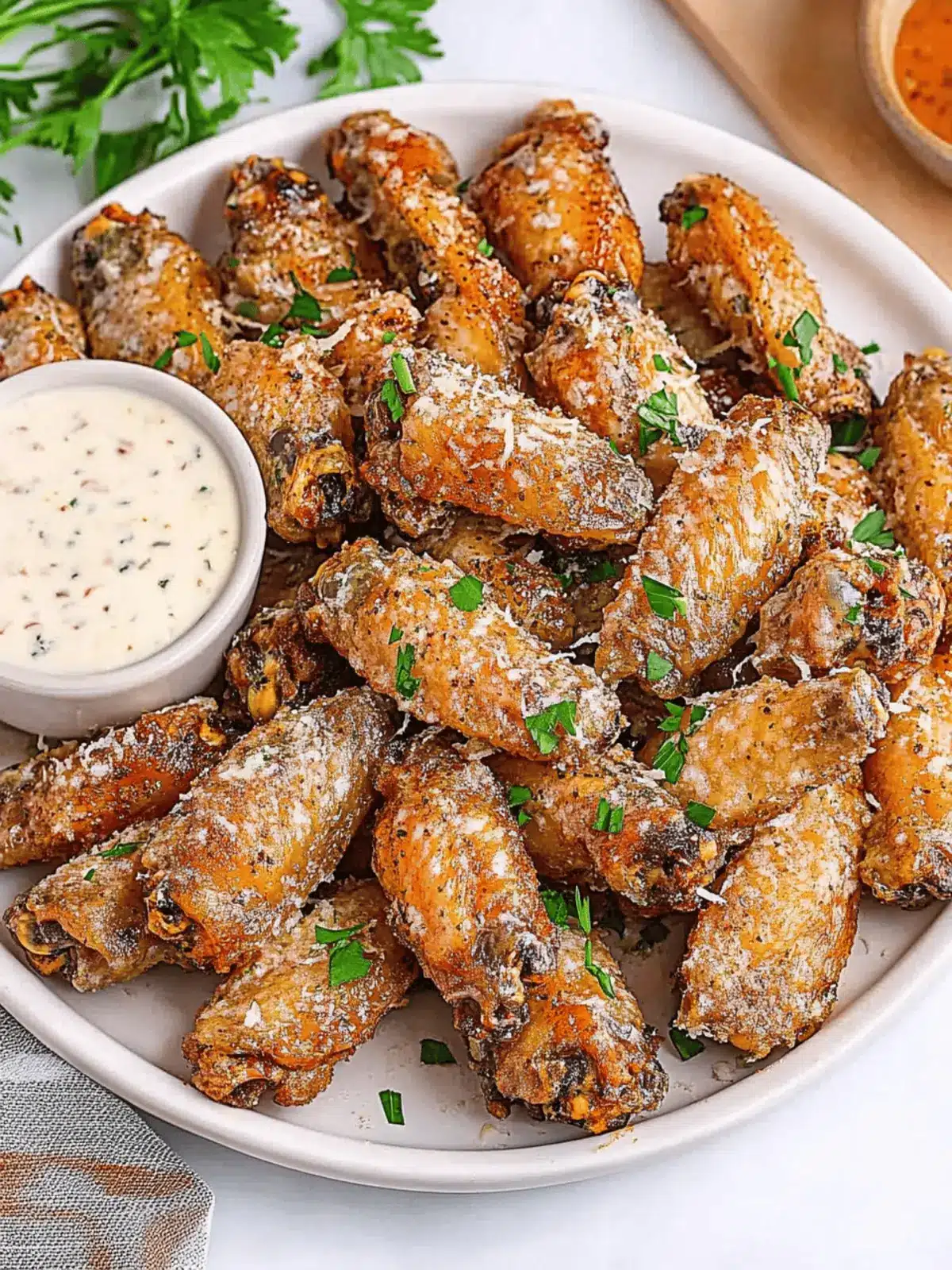 Slow Cooker Garlic Parmesan Wings
