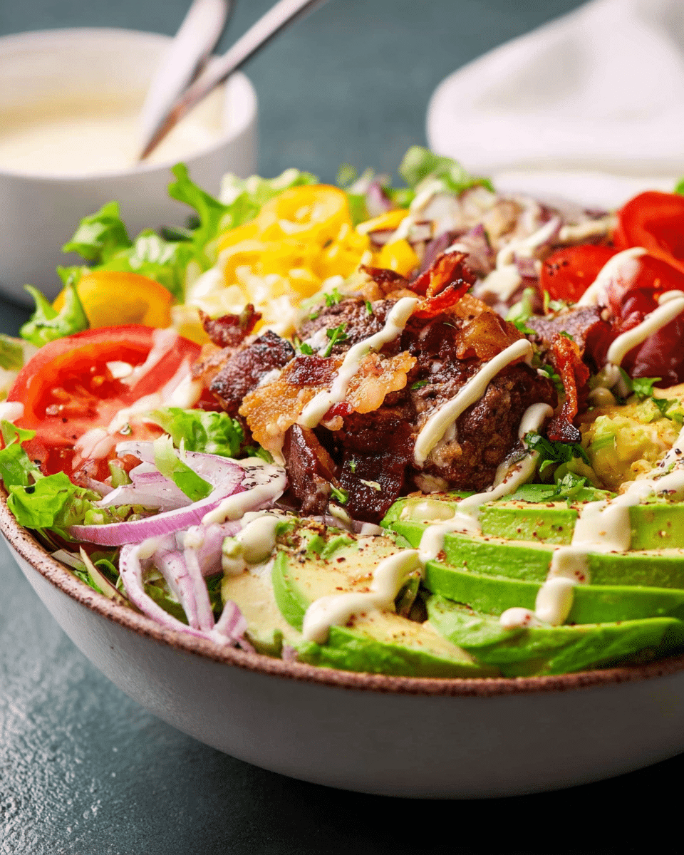 Bacon Avocado Burger Bowl
