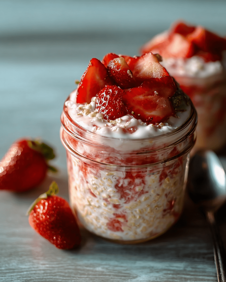 Strawberries and Cream Overnight Oats