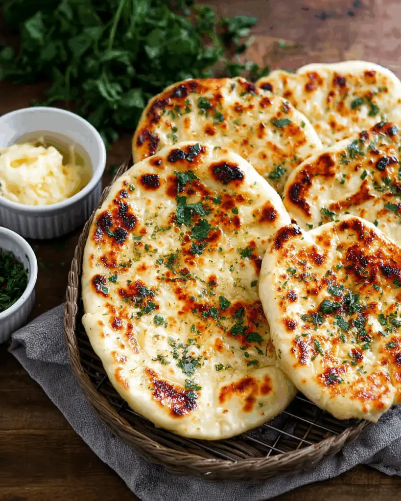 Cheesy Garlic Naan Bread