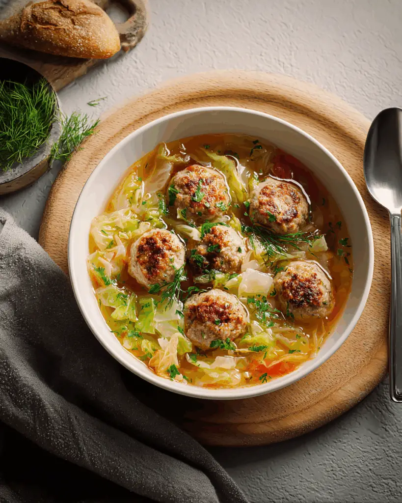 Cabbage Meatball Soup