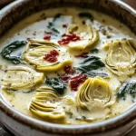 Lemony Tuscan Artichoke Soup