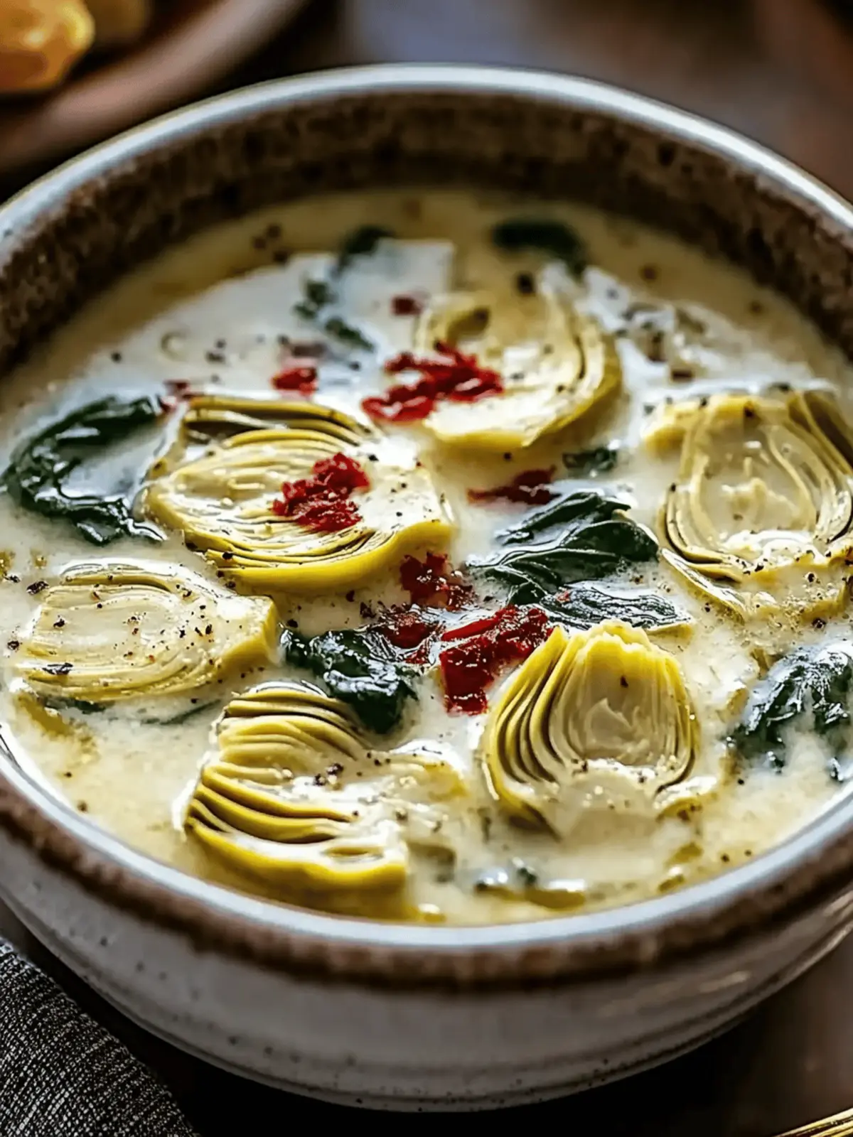 Lemony Tuscan Artichoke Soup