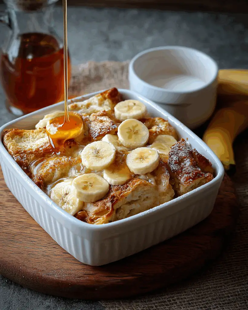 Banana Croissant French Toast Casserole