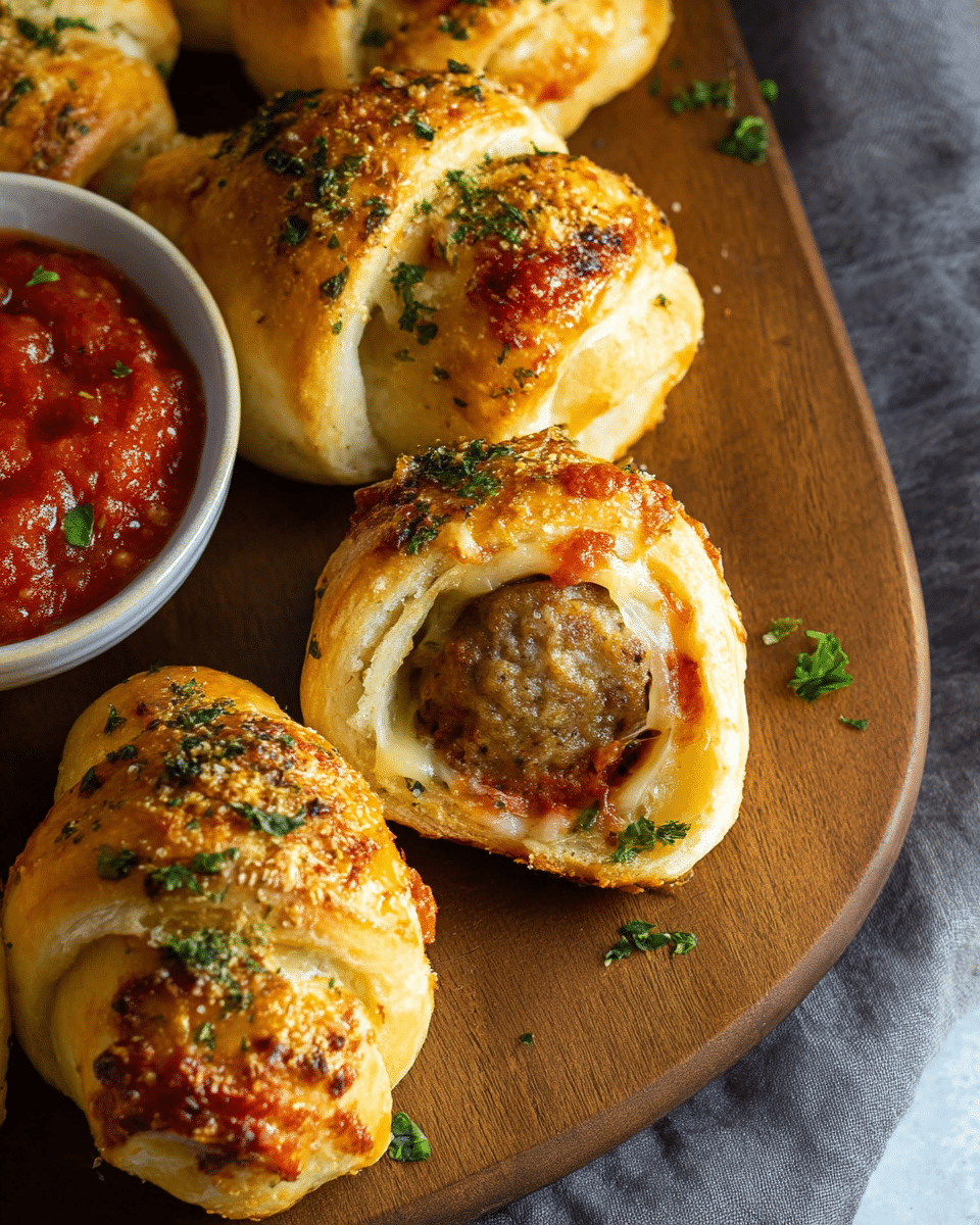 Mini Meatball Crescent Rolls