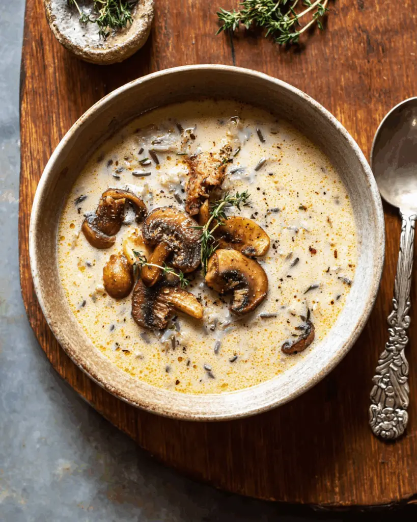Wild Rice and Mixed Mushroom Soup