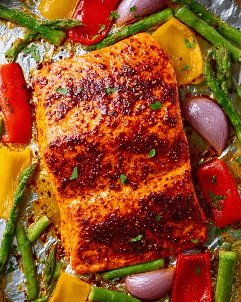 Sheet Pan Chili Dijon Salmon