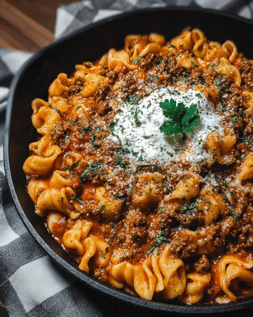 Homestyle Cheesy Lasagna Helper Skillet